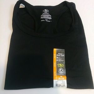 Womens Racer Back Tank Top Mesh Wicking, Black, Size M 8/10
